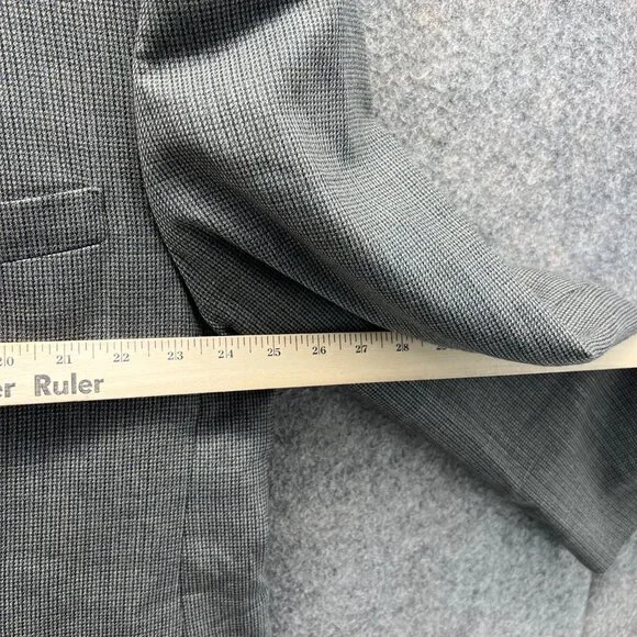 Pronto Uomo Blazer Men 48R Gray Sports Jacket Coat Wool Casual Houndstooth